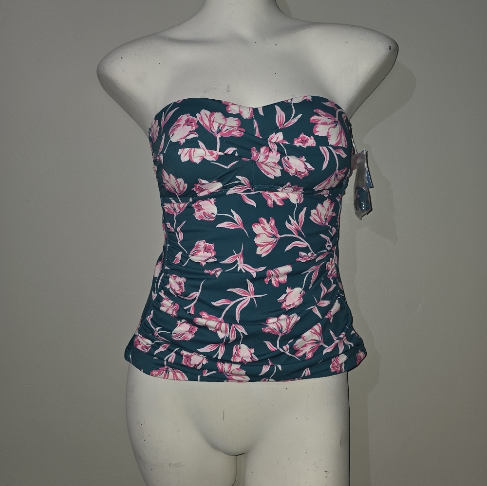 NWT Draper James Floral Twist Front Tankini Swim Top Size XS
